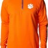 Promo 🌟 Columbia Men's Clemson Tigers Orange PFG Terminal Tackle Quarter-Zip Pullover 👕 Shirt 👏