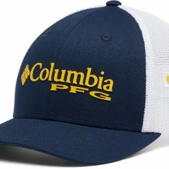 Best deal 👏 Columbia Youth West Virginia Mountaineers Blue PFG Mesh Adjustable Hat For Unisex 🎉