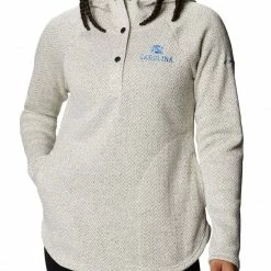 New ⭐ Columbia 👩 Women's North Carolina Tar 👠 Heels Darling Days Full-Zip White Hoodie 😍