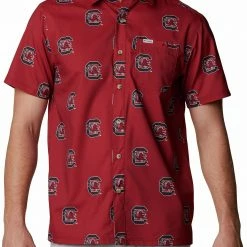 Brand new ✔️ Columbia Men's South Carolina Gamecocks Garnet CLG Super Slack Tide™ Short Sleeve 👚 Shirt ❤️