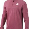 Cheap 🌟 Columbia Men's Washington State Cougars Crimson Omni-Wick Soar Half-Zip Pullover 👚 Shirt 🛒