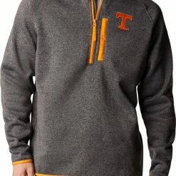 Deals ❤️ Columbia Men's Tennessee Volunteers Grey Canyon Point Half-Zip Pullover Fleece Jacket ✨