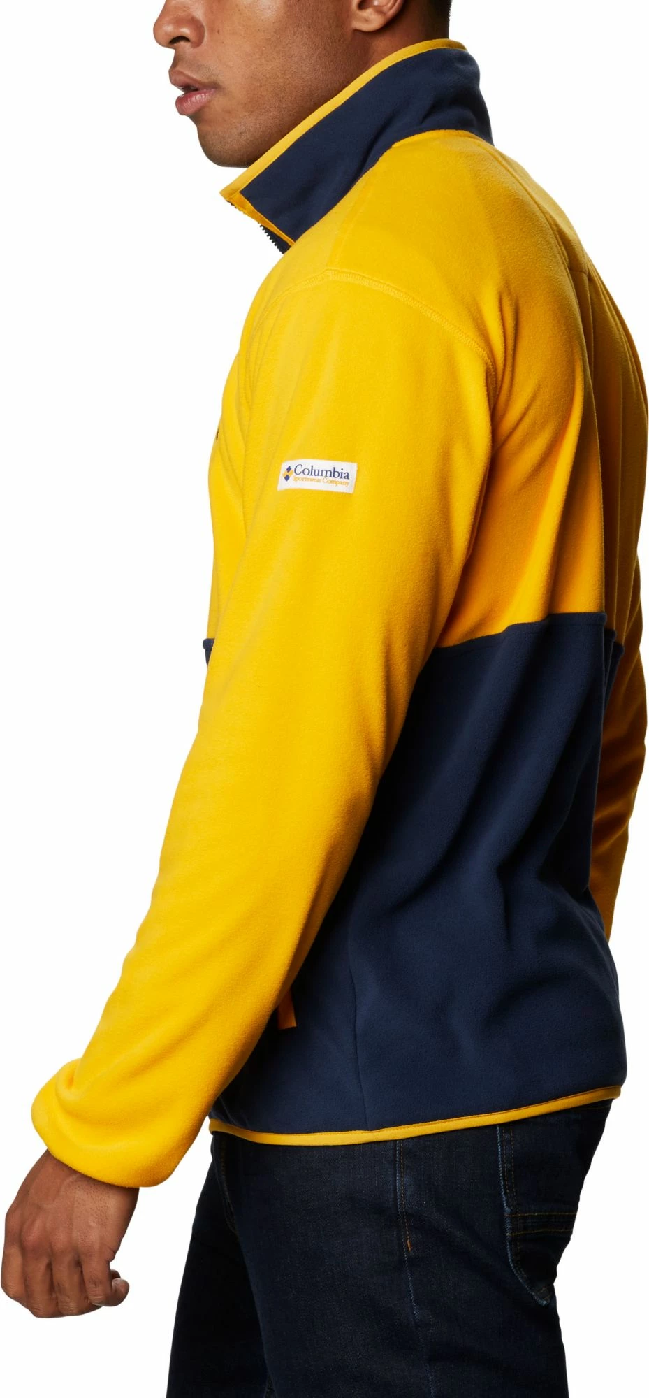 Discount ❤️ Columbia Men's West Virginia Mountaineers Gold Back Bowl Full-Zip Fleece Jacket 🎁 - Image 2