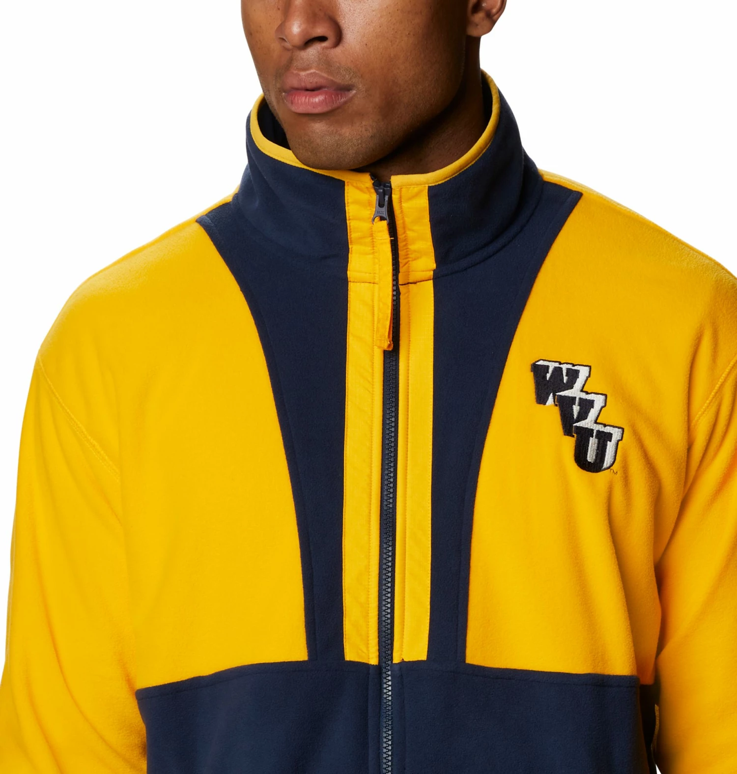 Discount ❤️ Columbia Men's West Virginia Mountaineers Gold Back Bowl Full-Zip Fleece Jacket 🎁 - Image 3