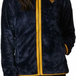 Cheapest ⌛ Columbia 👩 Women's West Virginia Mountaineers Blue Fire Side Sherpa Full-Zip Jacket ✔️