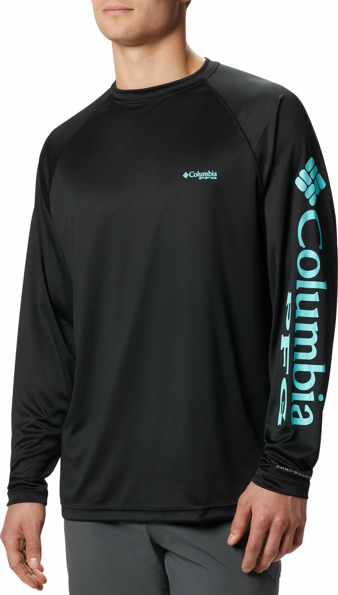 Budget ๐งจ Columbia Men's PFG Terminal Tackle Long Sleeve ๐ Shirt - Tall (Regular And Big & Tall) Vivid Blue/cool Grey Logo ๐ฅ