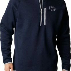 Buy 🔔 Columbia Men's Penn State Nittany Lions Navy CLG Canyon Point™ Sweater Fleece 1/2 Zip 🎉