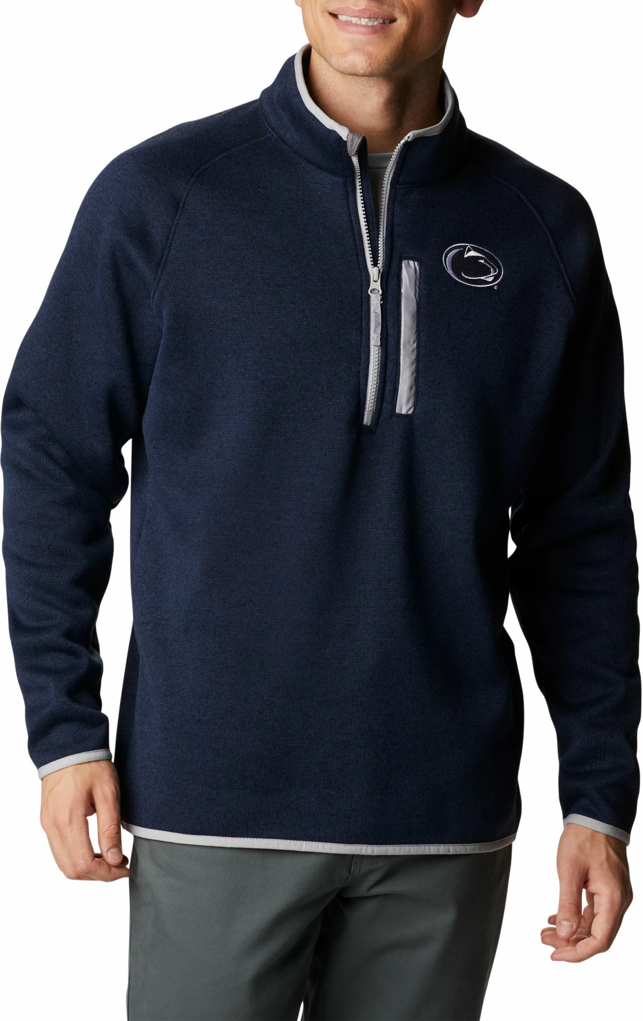 Buy ๐ Columbia Men's Penn State Nittany Lions Navy CLG Canyon Point™ Sweater Fleece 1/2 Zip ๐