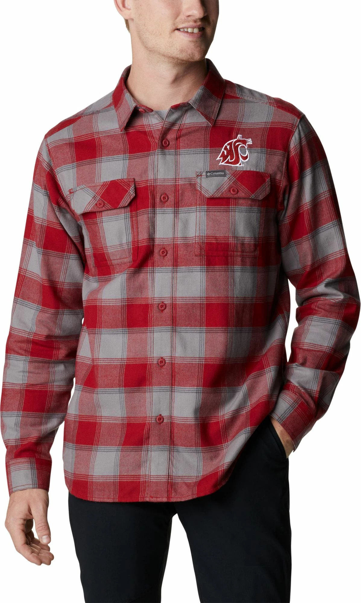 Deals ๐ Columbia Men's Washington Huskies Purple Plaid Flare Gun Flannel Button Down Long Sleeve ๐ Shirt ๐