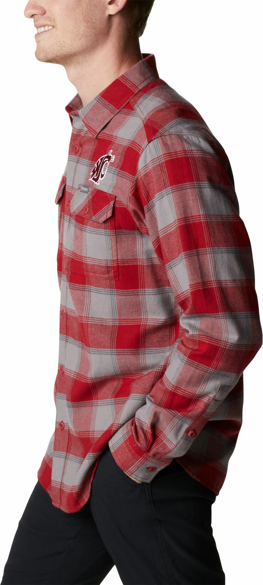 Deals ๐ Columbia Men's Washington Huskies Purple Plaid Flare Gun Flannel Button Down Long Sleeve ๐ Shirt ๐ - Image 2