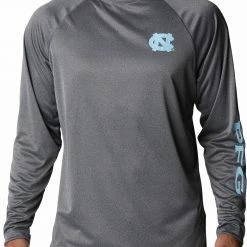 Brand new 🎉 Columbia Men's North Carolina Tar 👠 Heels Charcoal Heather Gray CLG Terminal Tackle™ Long Sleeve 👚 Shirt 😀
