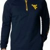 Cheapest 🤩 Columbia Men's West Virginia Mountaineers Blue PFG Terminal Tackle Quarter-Zip Pullover 👕 Shirt ❤️