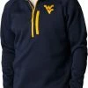 Buy 👍 Columbia Men's West Virginia Mountaineers Blue Canyon Point Half-Zip Pullover Fleece Jacket ⭐