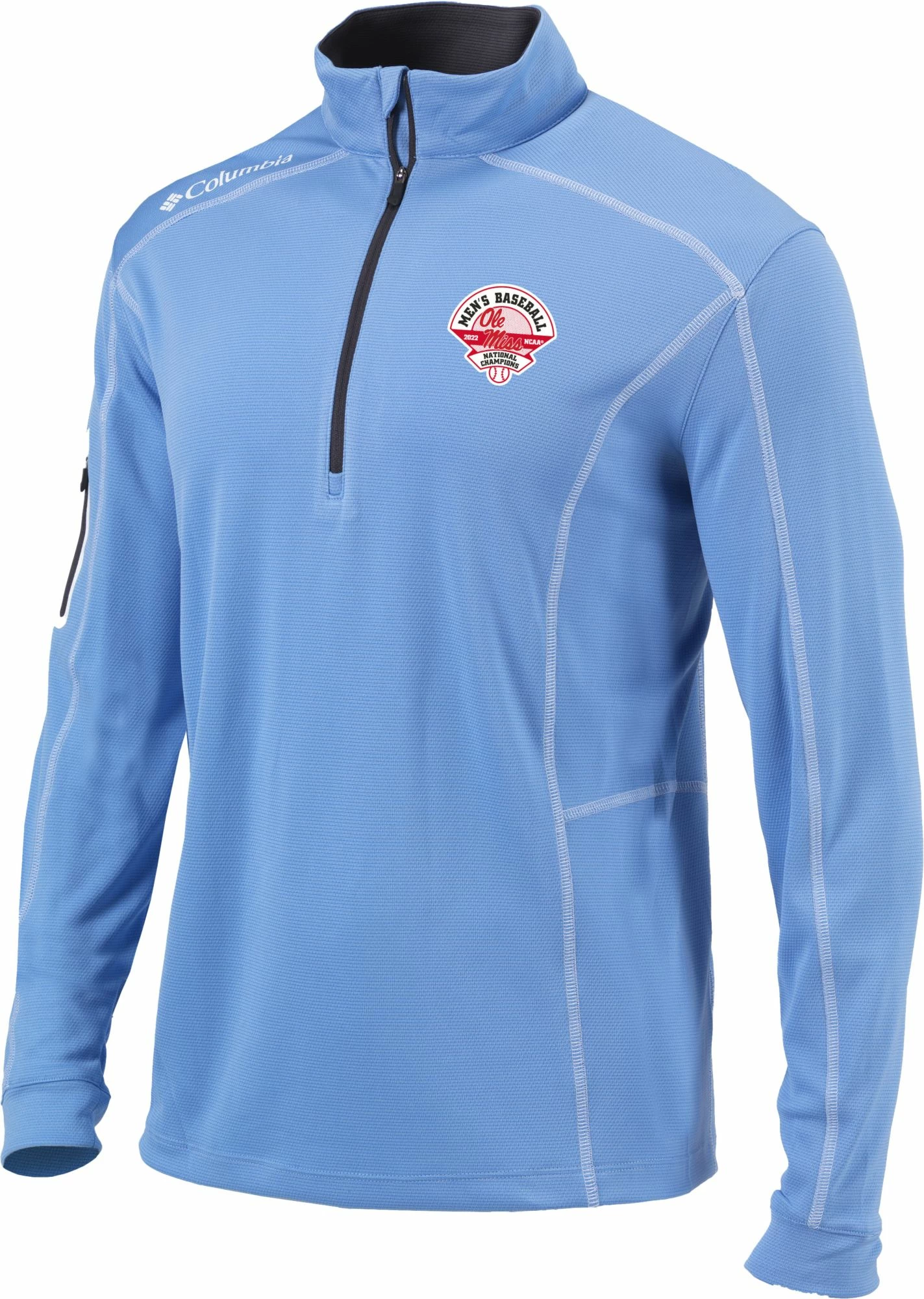 Coupon ๐ฏ Columbia Men's Ole Miss Rebels 2022 NCAA โพ Baseball Men's College World Series Champions Shotgun Quarter-Zip ๐