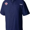 Best Pirce ✔️ Columbia Men's Ole Miss Rebels 2022 NCAA ⚾ Baseball Men's College World Series Champions Tamiami Button Down 👕 Shirt 🌟