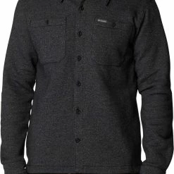 Discount 🔔 Columbia Men's Great Hart Mountain 👚 Shirt Jacket Black Heather 😍