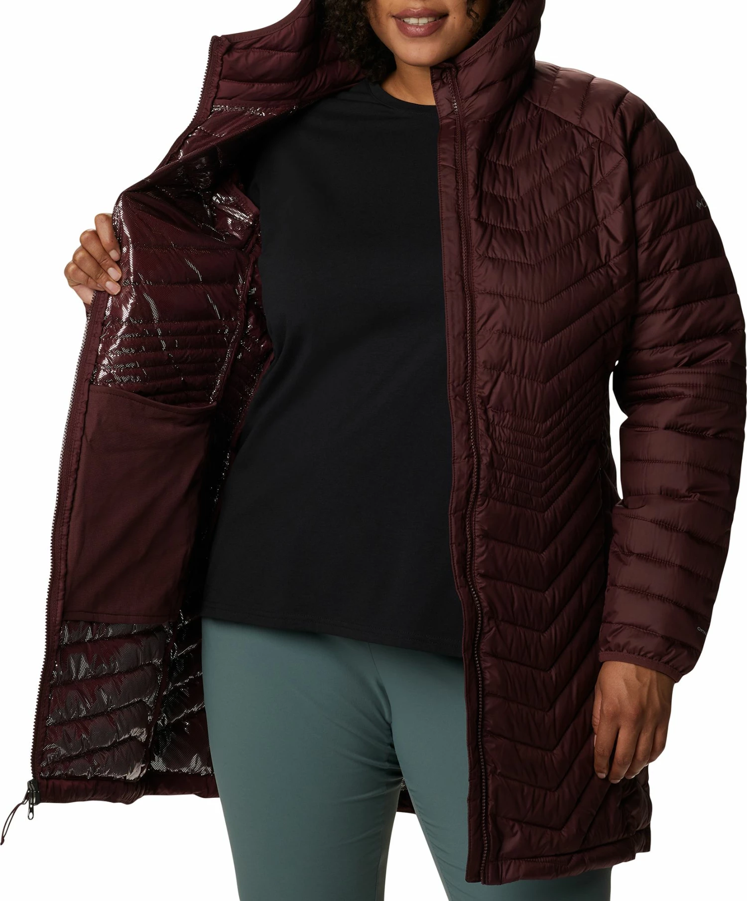 Deals ❤️ Columbia 👩 Women's Powder Lite Mid Jacket Olive Green 🎉 - Image 9