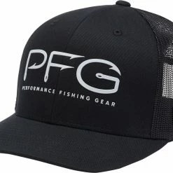 Cheap 👏 Columbia Men's PFG Mesh Snapback Hooks Hat Black/silver Pfg 🔔