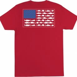 Deals ❤️ Columbia Men's PFG Americana Saltwater Fish Flag T-Shirt Black 🎁